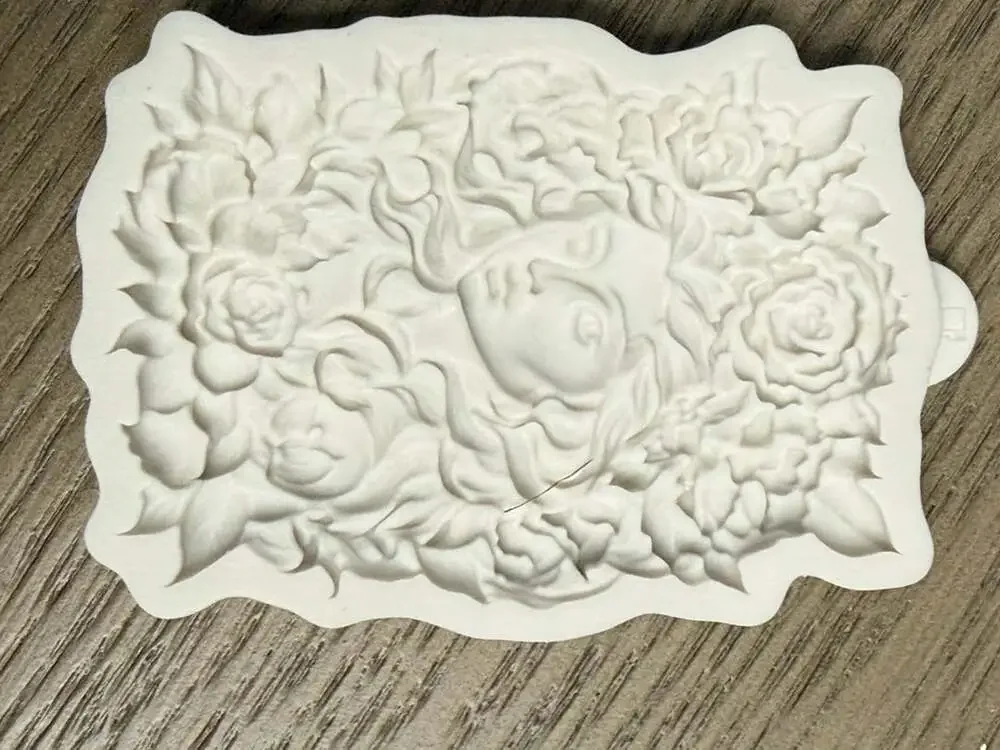 4-Piece Set Flower Goddess Lady Silicone Fondant Mold for Cake Decorating
